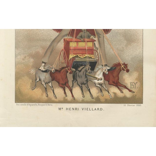 Antoine Bisetsky, Henri Viellard, 1885, Chromolithograph on Paper For Sale - Image 6 of 10
