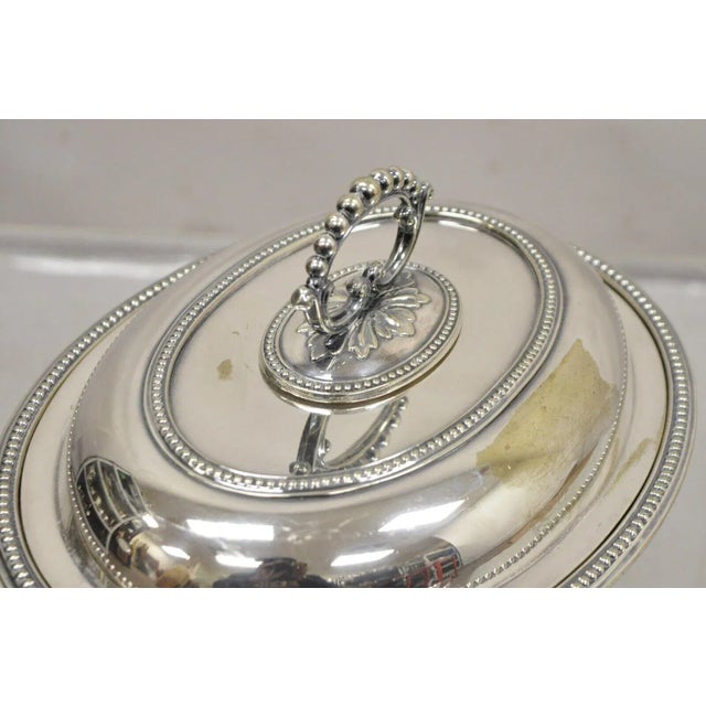 Metal Early 20th Century Mappin & Webb's Prince's Plate English Sheffield Silver Plated Covered Dish For Sale - Image 7 of 11