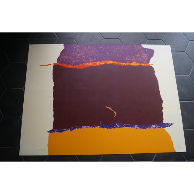 An original signed and numbered screen print from artist Theodoros Stamos (1922-1997) from the Infinity Field, Lefkada...