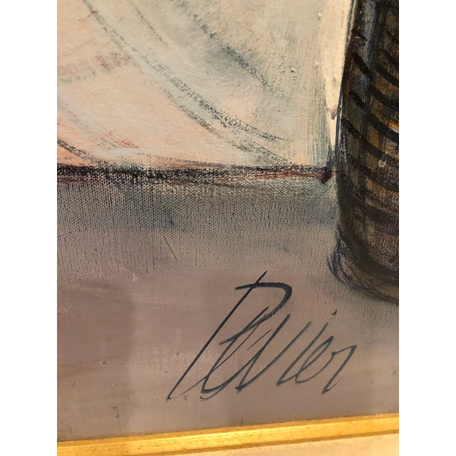 Painting by Charles Levier of Fashionable French Women in Hats For Sale - Image 9 of 10