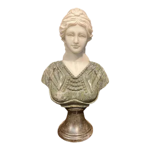 Early 20th Century Italian Carved Bust of a Woman