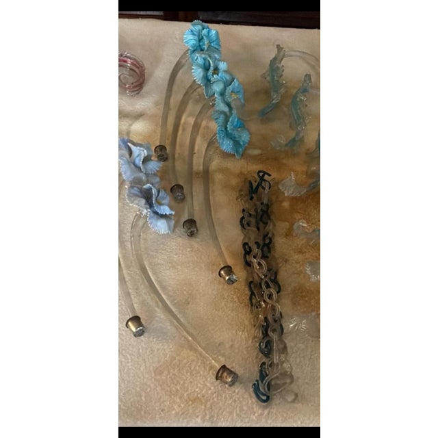 Late 18th Century Eighteen-Light Ca’ Rezzonico Pink White and Blue Chandelier For Sale - Image 9 of 10