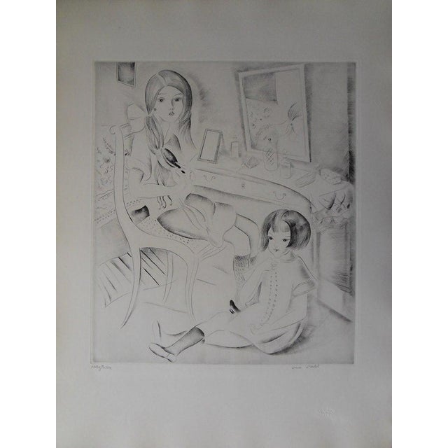 Mily Possoz, Young Girl in Front of the Hairdresser, Engraving For Sale - Image 7 of 7