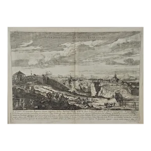An Antique Engraved View of Copper Mining in Sweden in the 17th C. By Dahlberg, 1705