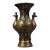 Bronze Vase With Gold Inlay & Phoenix Handles - Archaic Style Hu Vessel For Sale
