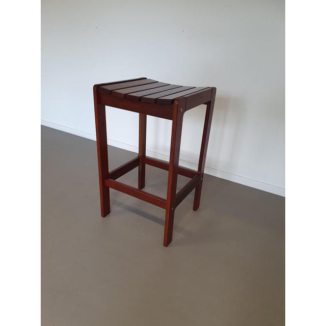 Vintage Meranti Stool, 1970s, Set of 3 For Sale - Image 17 of 17