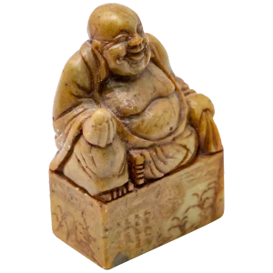 Chinese Soapstone With Shoushan Buddha Hand Carved Chop Seal