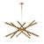 Metal Regina Andrew Viper Chandelier in Natural Brass For Sale - Image 7 of 7