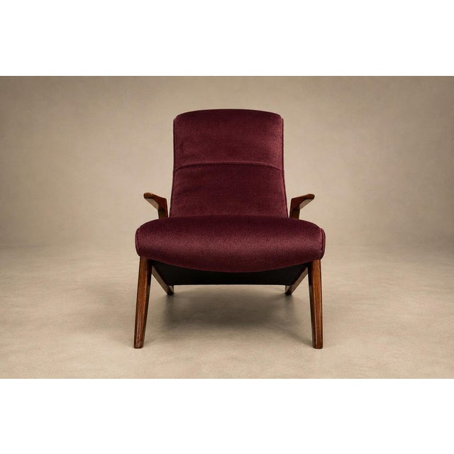 Brazilian Modern Imbuia Wood & Mohair Lounge Armchair, Att. José Zanine Caldas, 1950s – Lot 881 For Sale - Image 17 of 18