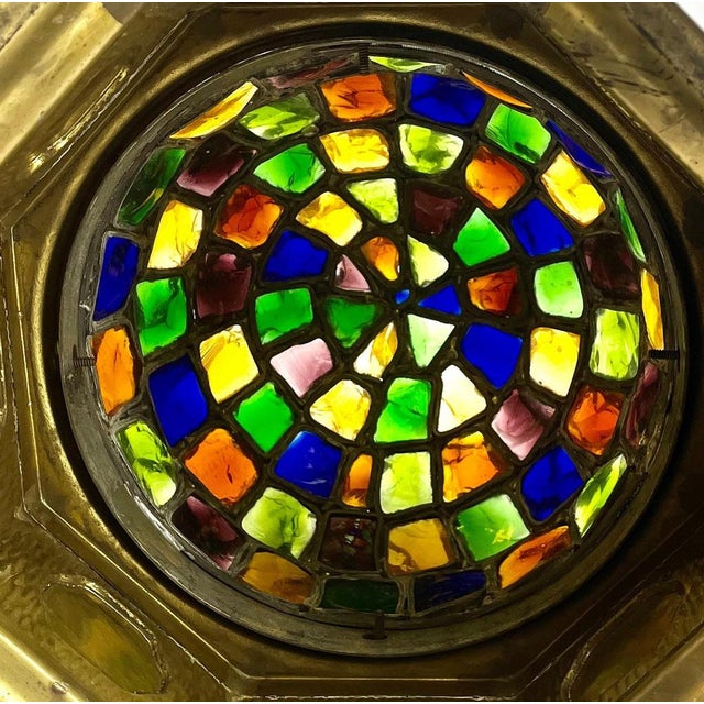 Arts & Crafts Chunk Glass Globe Light by Peter Marsh for Nader, 1940 For Sale - Image 9 of 14