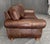 Animal Skin Thomasville Traditional Brown Leather Loveseat For Sale - Image 7 of 12