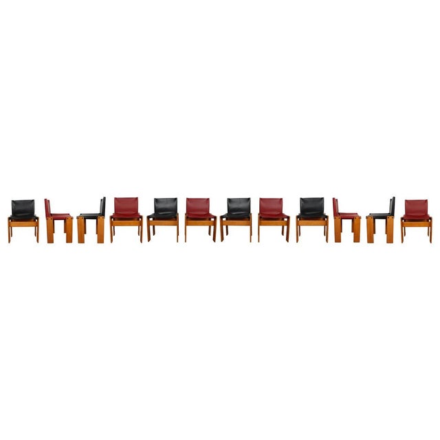 Molteni Monk Chairs by Afra & Tobia Scarpa for Molteni, 1973, Set of 12 For Sale - Image 4 of 18