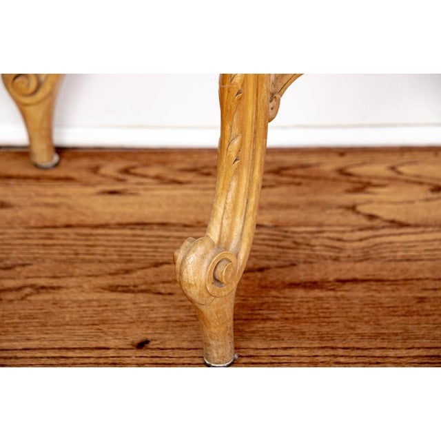 Brown Mid 20th Century Extraordinary Louis XV Style Rossa Verona Marble Top Console Table For Sale - Image 8 of 10