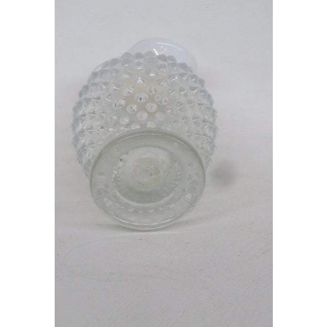 Fenton French Glass Hobnail Opalescent Small Vase Clear White Fluted Rim 4771b For Sale In Miami - Image 6 of 14