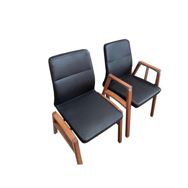 Vintage Leather Dining Chairs by Sven Christiansen, Set of 4 For Sale - Image 4 of 18