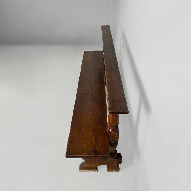 Antique Italian Wooden Bench, 1800s For Sale - Image 3 of 16