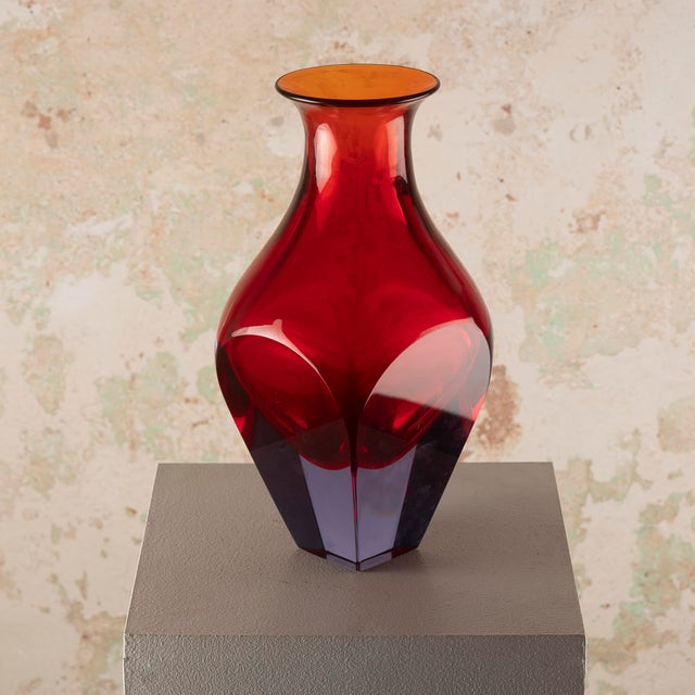Large Murano Glass Vase from Seguso Vetri d'Arte, 1960s For Sale - Image 9 of 11