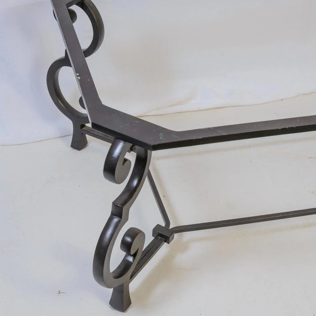 Dark Green Green Tole Tray Top Coffee Table by Maison Ramsay, France For Sale - Image 8 of 12