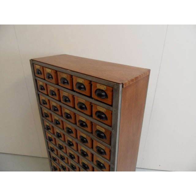 Vintage Dutch Watchmaker's Filing Cabinet with Drawers, 1950s For Sale - Image 9 of 13