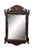 English Vintage Federal Chippendale Mahogany Inlaid Beveled Glass Mirror 37" For Sale - Image 3 of 12