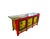 Late 19th Century Late 19th Century Hand Painted Converted Desk Red Gansu Sideboard Cabinet Grain Bin For Sale - Image 5 of 12