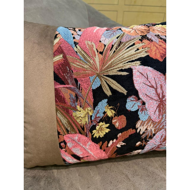 Tropical Mocha Velvet Cushion Cover For Sale - Image 16 of 16