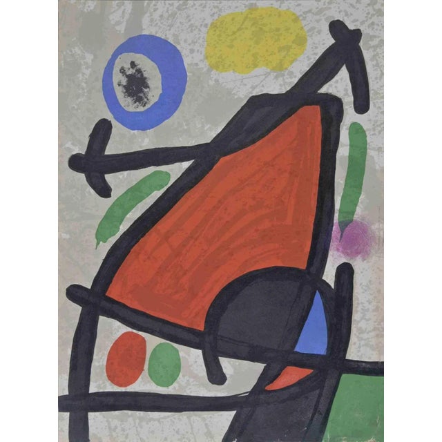 Modern Joan Miró, Composition from Derrière le Miroir, Magazine Page Lithograph, 1963 For Sale - Image 3 of 3