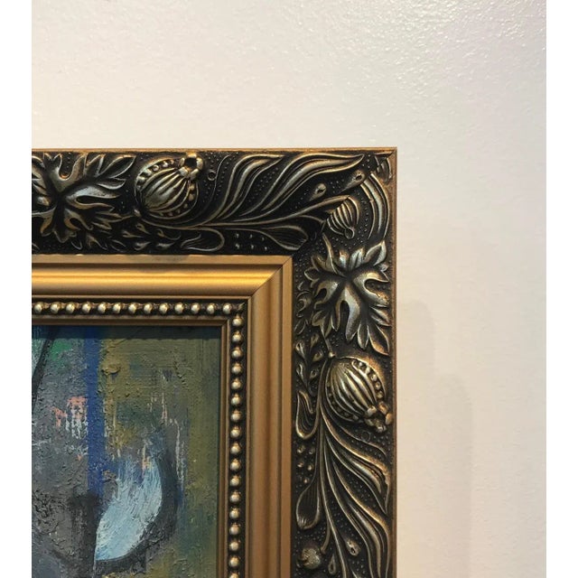 M.R., Abstract Composition, Oil on Canvas For Sale - Image 6 of 8