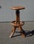 Industrial Antique Industrial Adjustable Swivel Oak Drafting Stool Barstool 1of3 ~ # 1 For Sale - Image 3 of 16