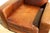 Wood Vintage Pair Art Deco Revival Distressed Brown Leather Club Chairs & Ottomans, 1980s For Sale - Image 7 of 18