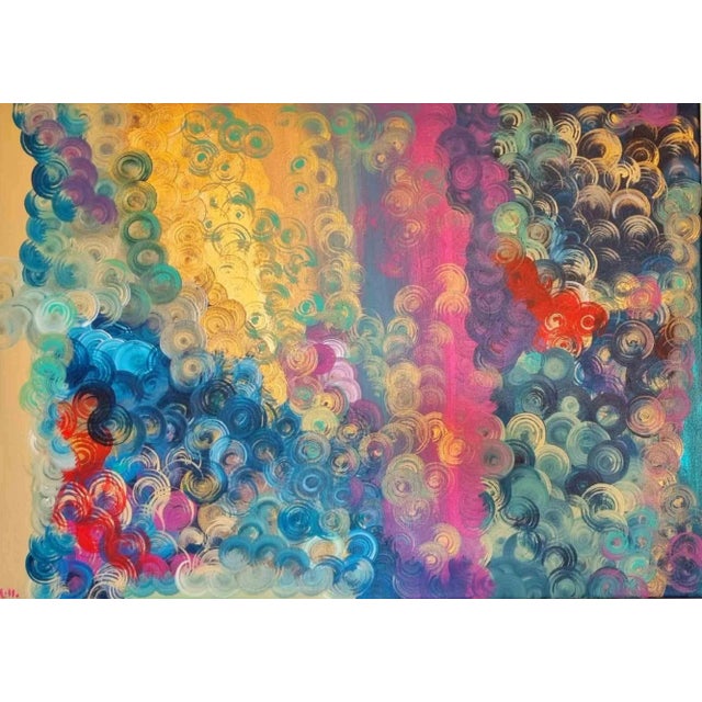 Lillo Sauto, L'oceano abbracciava le stelle, Acrylic on Canvas, 2022 For Sale