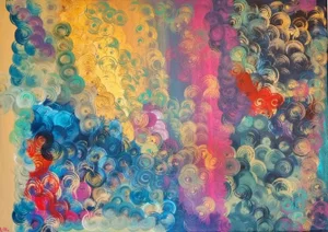 Lillo Sauto, L'oceano abbracciava le stelle, Acrylic on Canvas, 2022