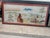 Asian classy painting on silk depicting a scene of Mount Fuji. A well framed tenugui, a Japanese silk scarf featuring an...