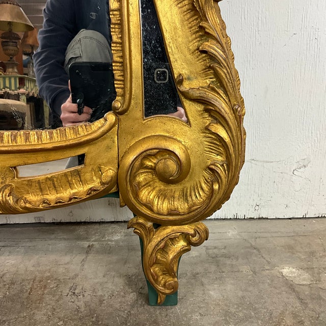 Wood Carver's Guild Newport Jardin Rococo Revival Gilt Wood Wall / Floor Mirror For Sale - Image 7 of 12
