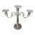 Midcentury Sheffield Silverplate Heavy 3 Arm Candelabra Made in Italy For Sale