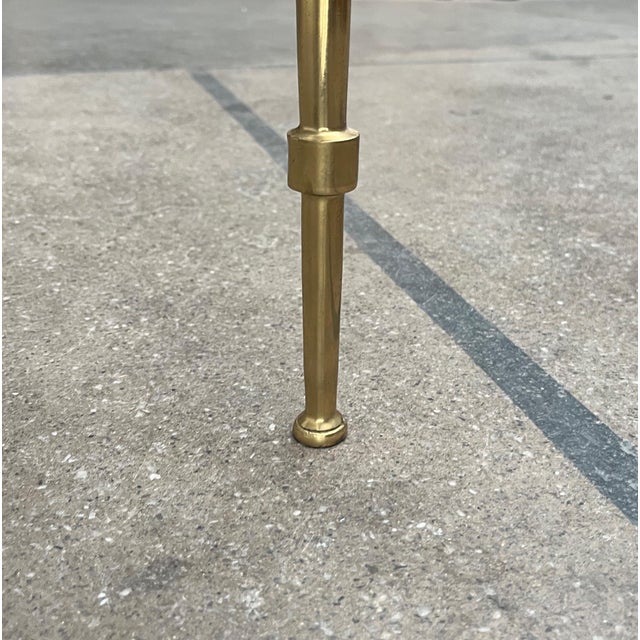 Mid-Century German Neoclassical Hollywood Regency Style Brass and Glass Side or Bedside Tables, 1950s, Set of 2 For Sale - Image 13 of 18