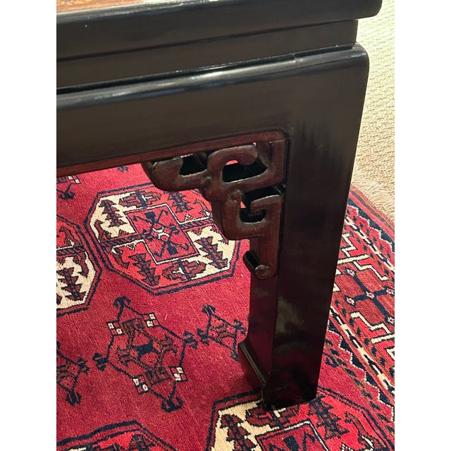 Chinoiserie Black & Gold Lacquer Coffee Table For Sale - Image 9 of 15