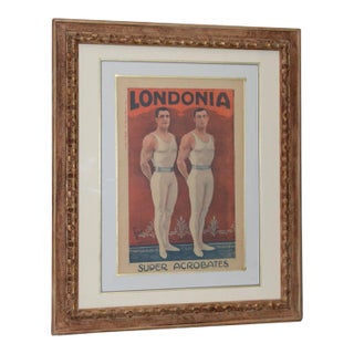 Londonia Super Acrobats Antique French Poster C.1900 For Sale