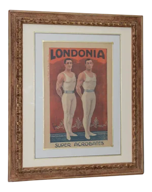 Londonia Super Acrobats Antique French Poster C.1900