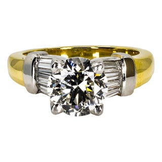 Late 20th Century 2.22 H VS2 RB GIA Ring, Size 7.75 For Sale