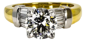 Late 20th Century 2.22 H VS2 RB GIA Ring, Size 7.75
