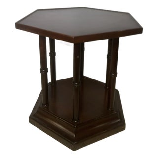 Vintage Maryland Classic Vintage Hexagon End Side Table For Sale