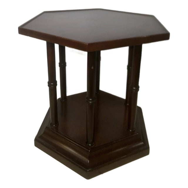 Vintage Maryland Classic Vintage Hexagon End Side Table For Sale