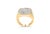 10K Yellow Gold 1 1/2 Cttw Diamond Cluster and Halo Signet Mens Ring (K-L Color, I1-I2 Clarity) - Size 11 For Sale - Image 4 of 6