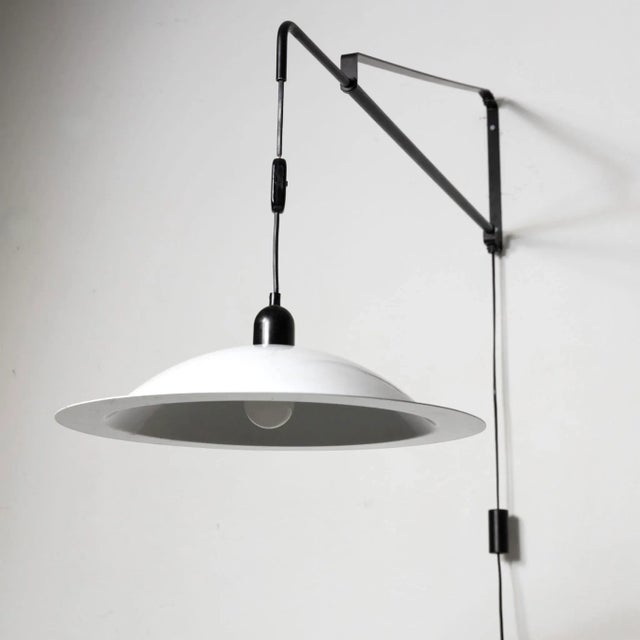 Metal Mid-Century Wall Lamp Potence Counterweight by Stilnovo. Italy, 1970s For Sale - Image 7 of 13