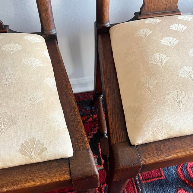 1930's Georgian / Queen Anne Style Dining Chairs For Sale In West Palm - Image 6 of 9