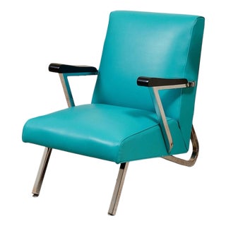 1960’s Turquoise Lounge Chair For Sale
