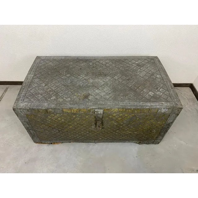 Antique Travel Chest, 1700s For Sale - Image 8 of 16