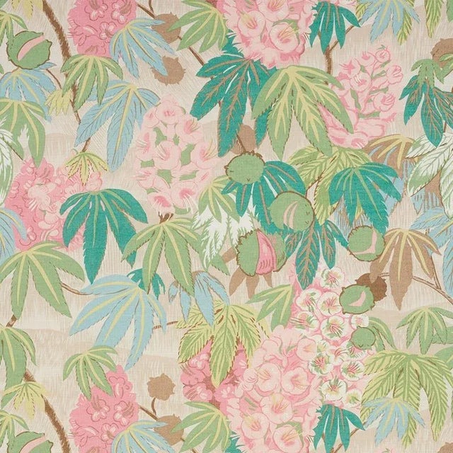 Schumacher Del Lungo Fabric in Blush For Sale