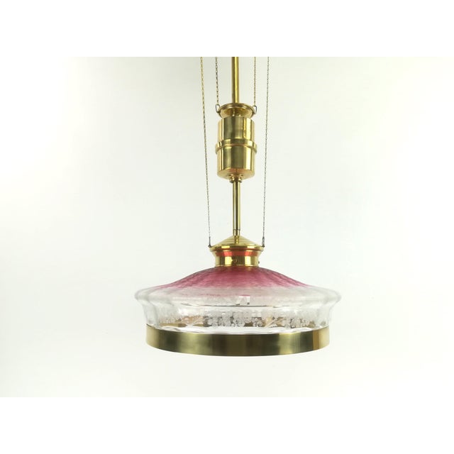 Art Deco French Hanging Light with Original Shade, 1920s For Sale - Image 10 of 12